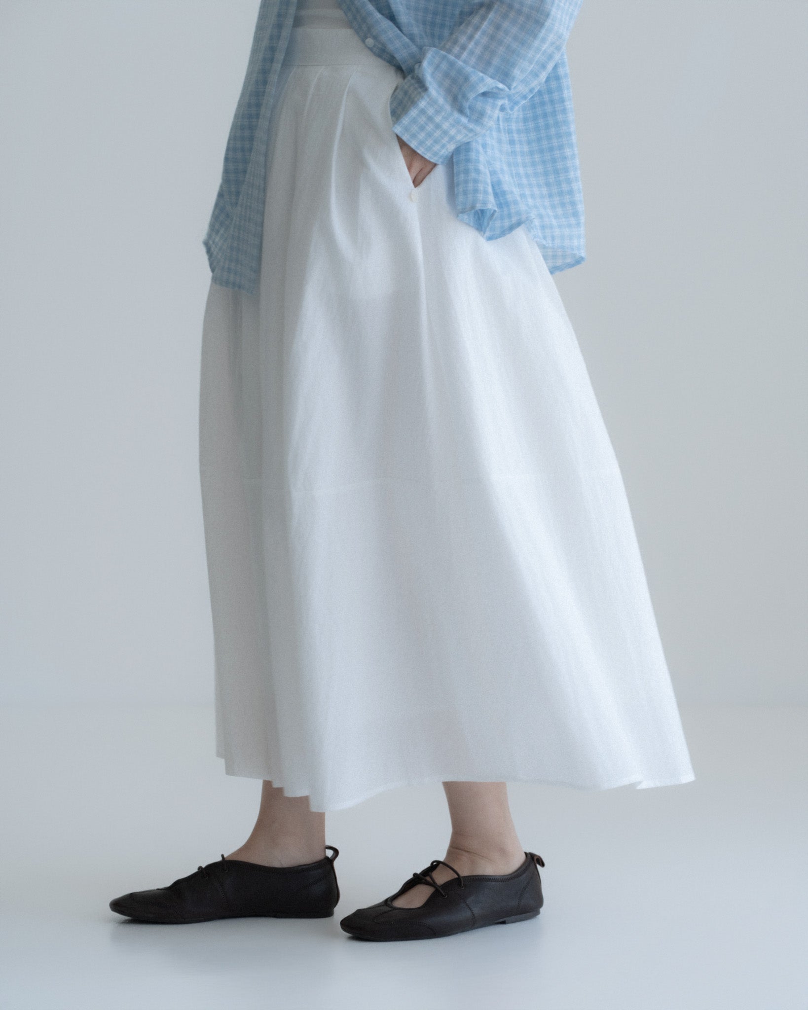 Pleated Flare Skirt