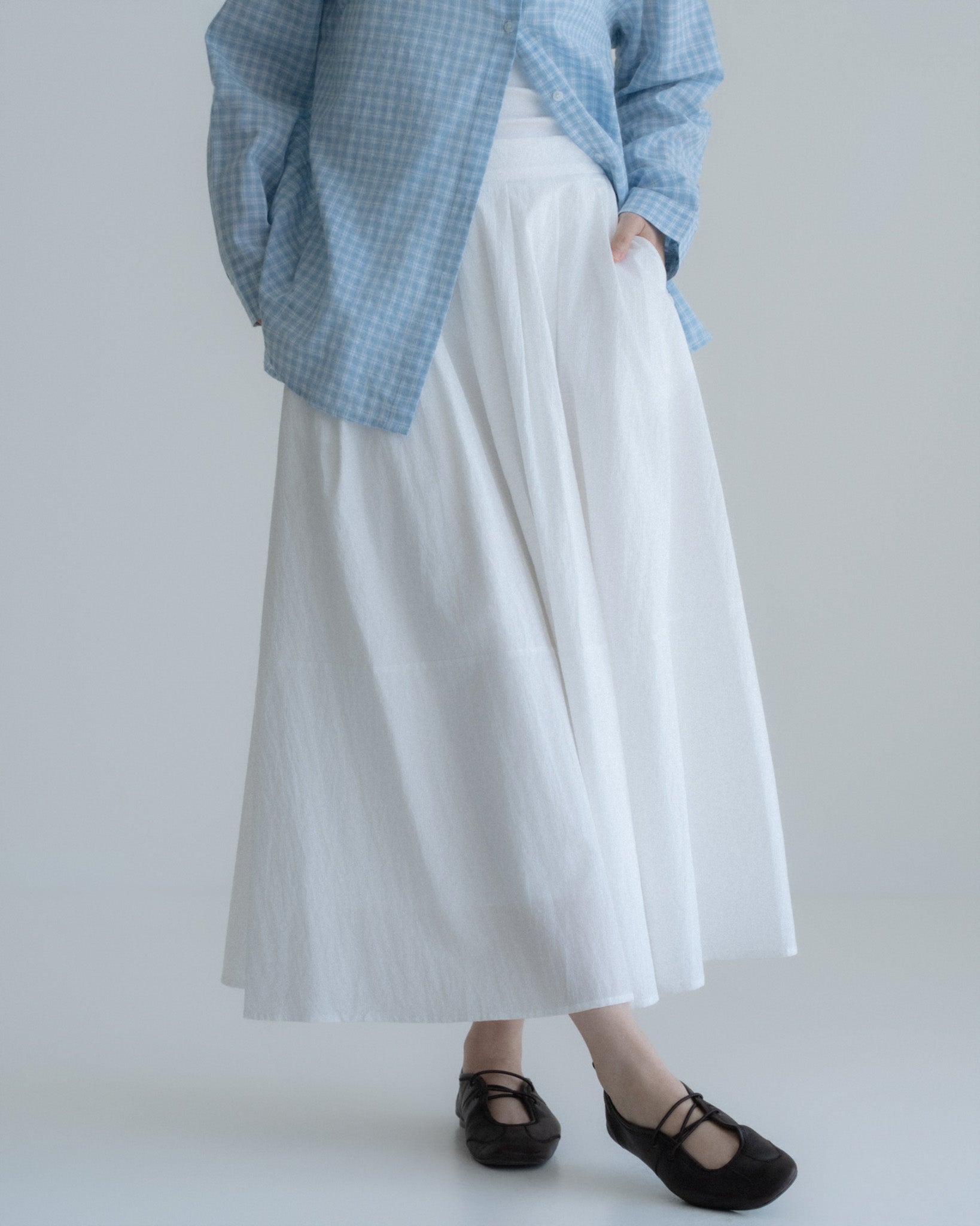 Pleated Flare Skirt