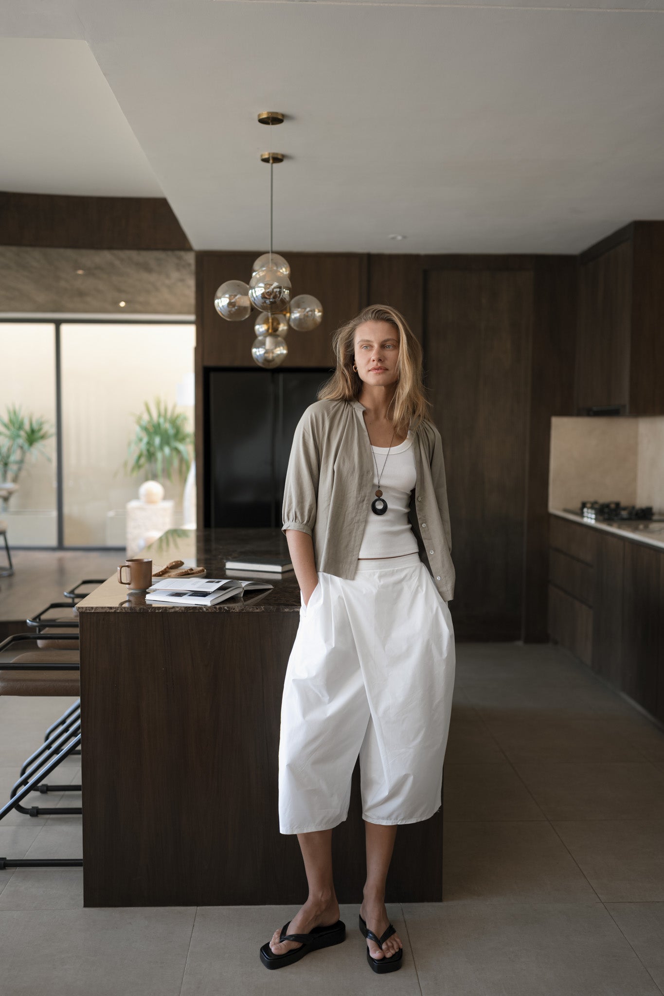 Folded Knee Length Trousers