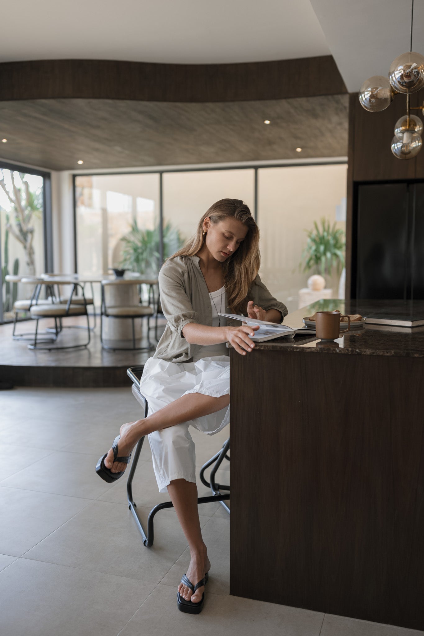 Folded Knee Length Trousers