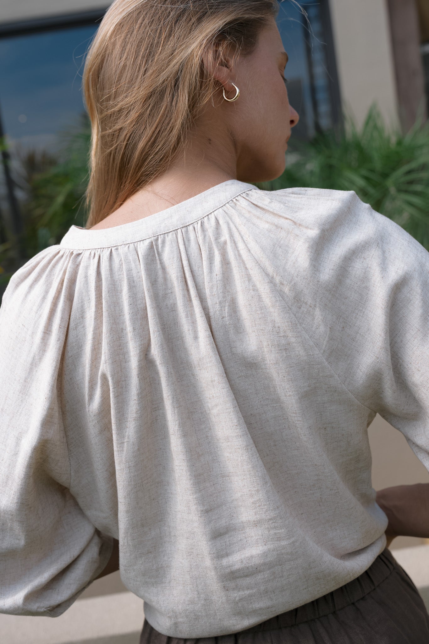 Button Linen Top