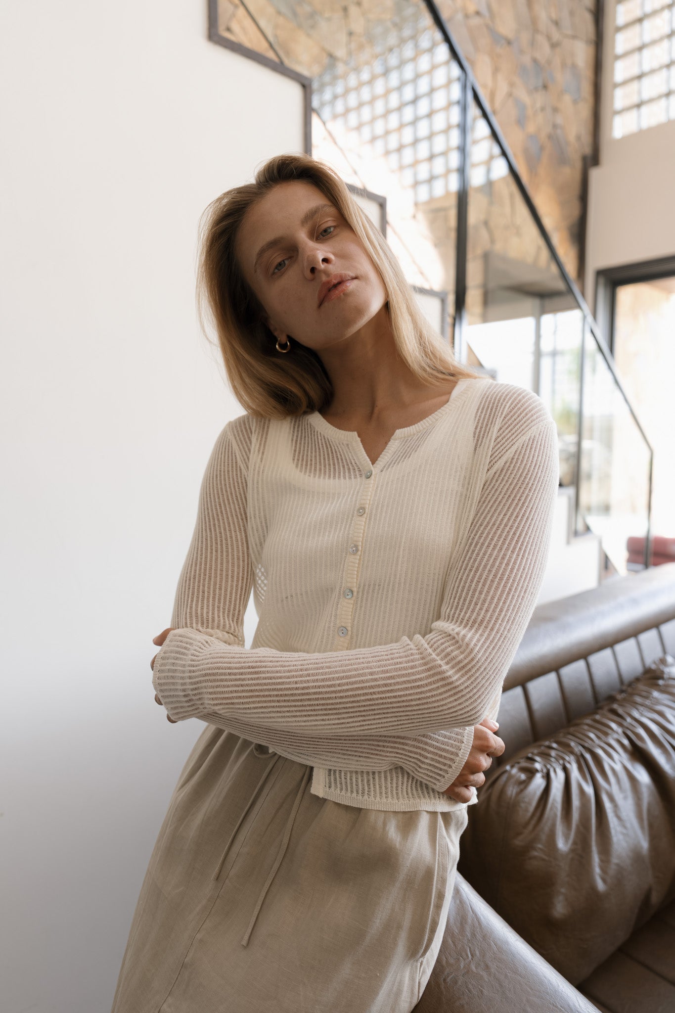 Sheer Knit Cardigan
