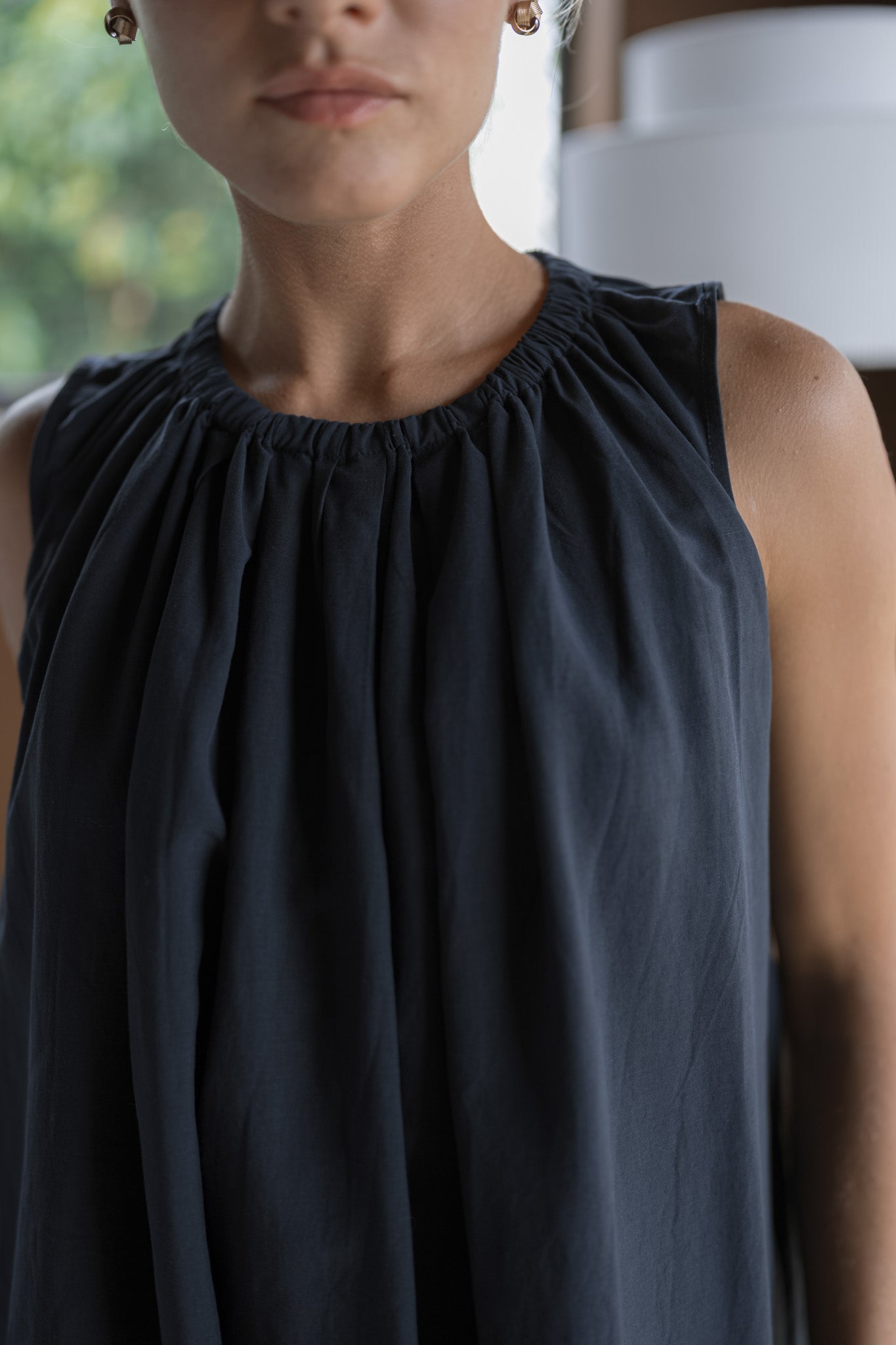 Gathered Tencel Dress