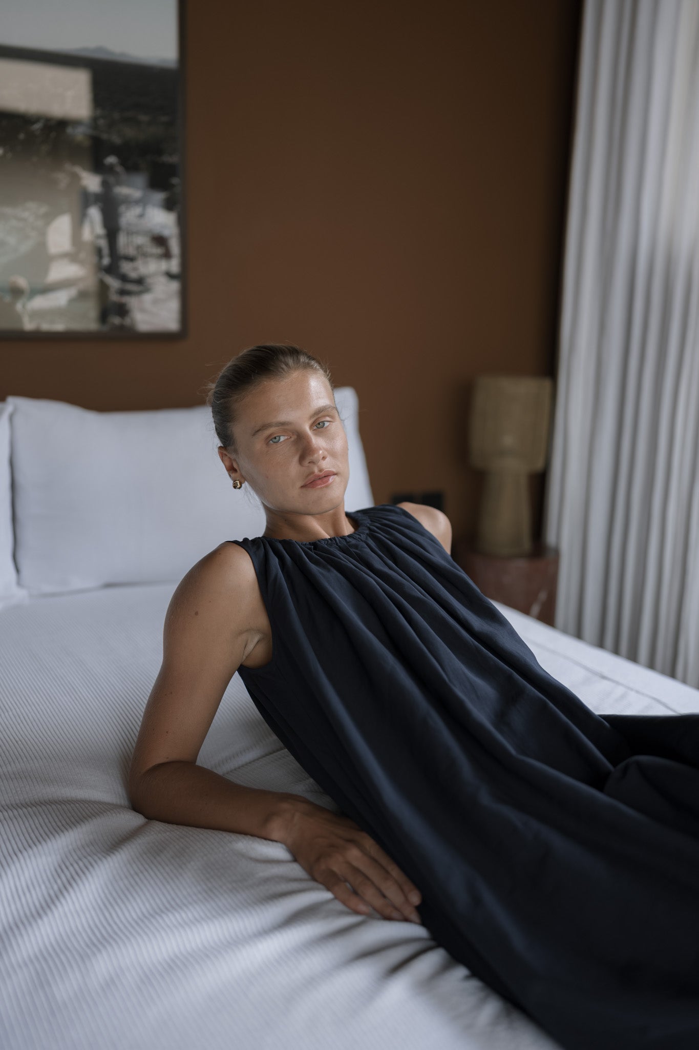 Gathered Tencel Dress