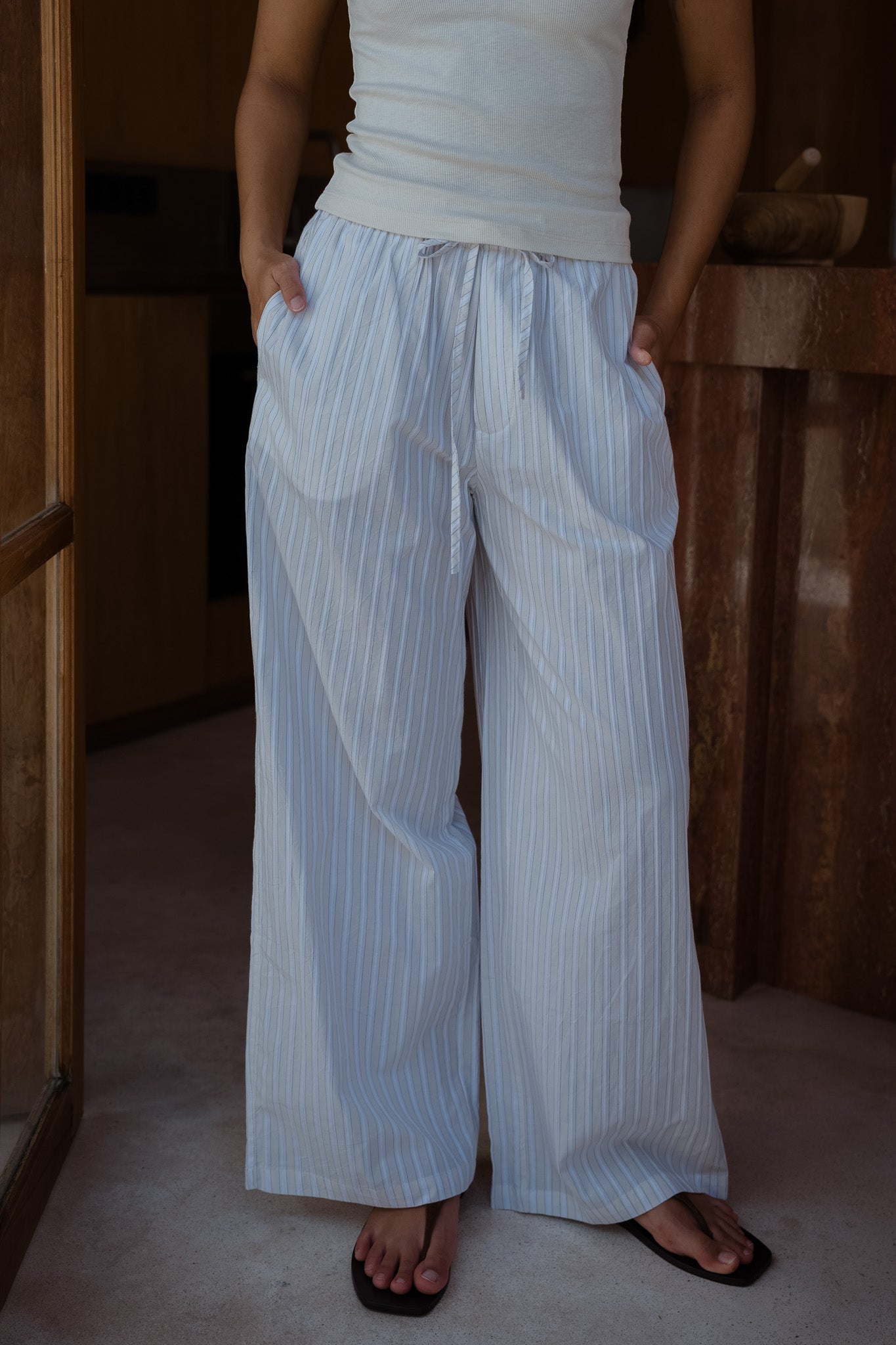 Breeze Stripe Long Trousers