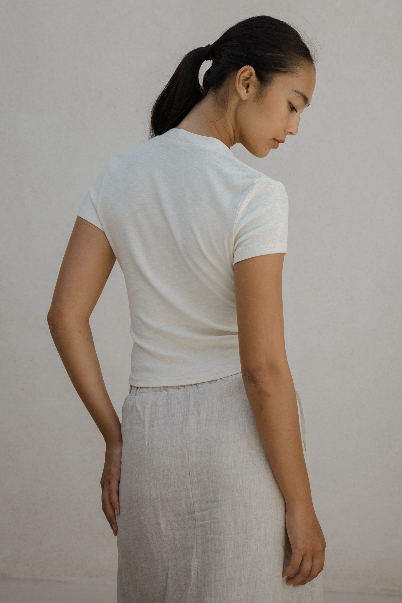 Overlap V Neck Tee