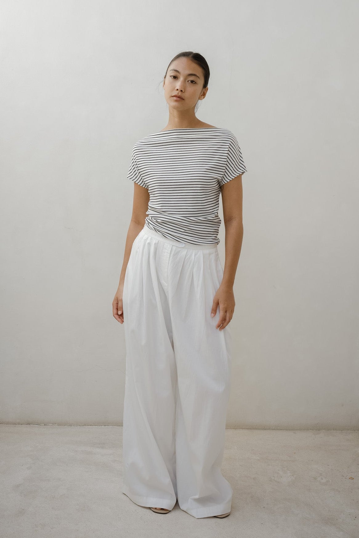 Tencel Blend Flare Trousers