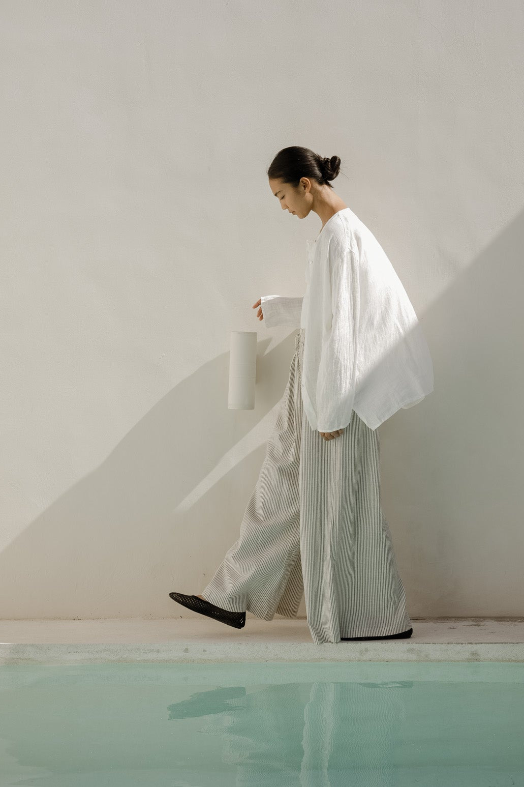Stripe Flare Long Trousers