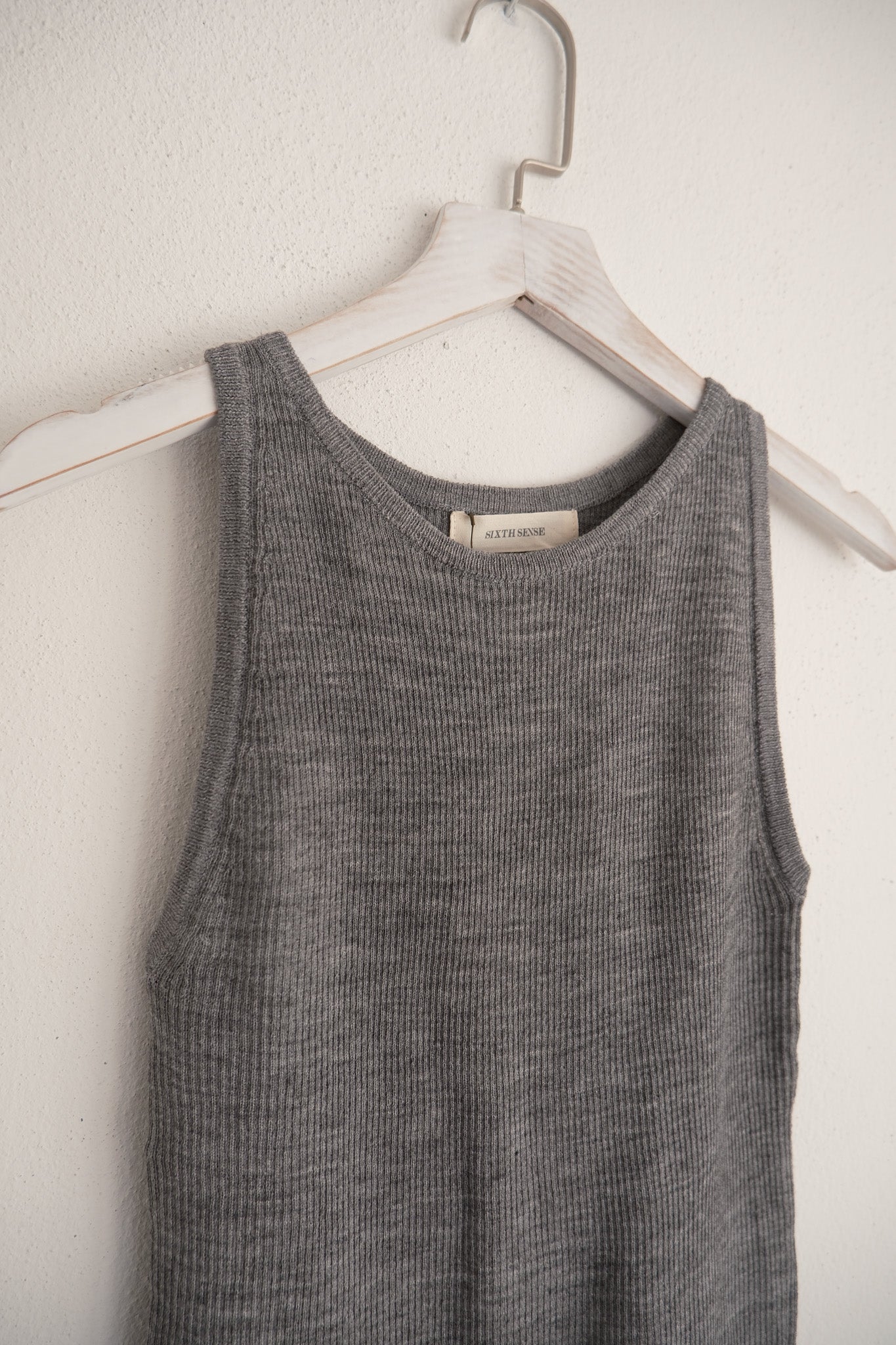 Cut In Knit Tank Top