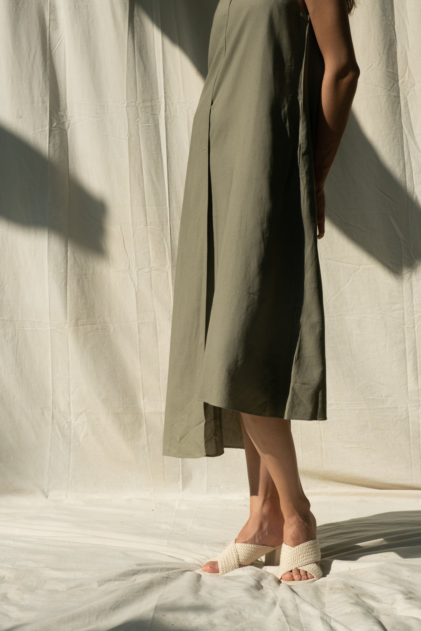 Asymmetrical Layer Linen Dress