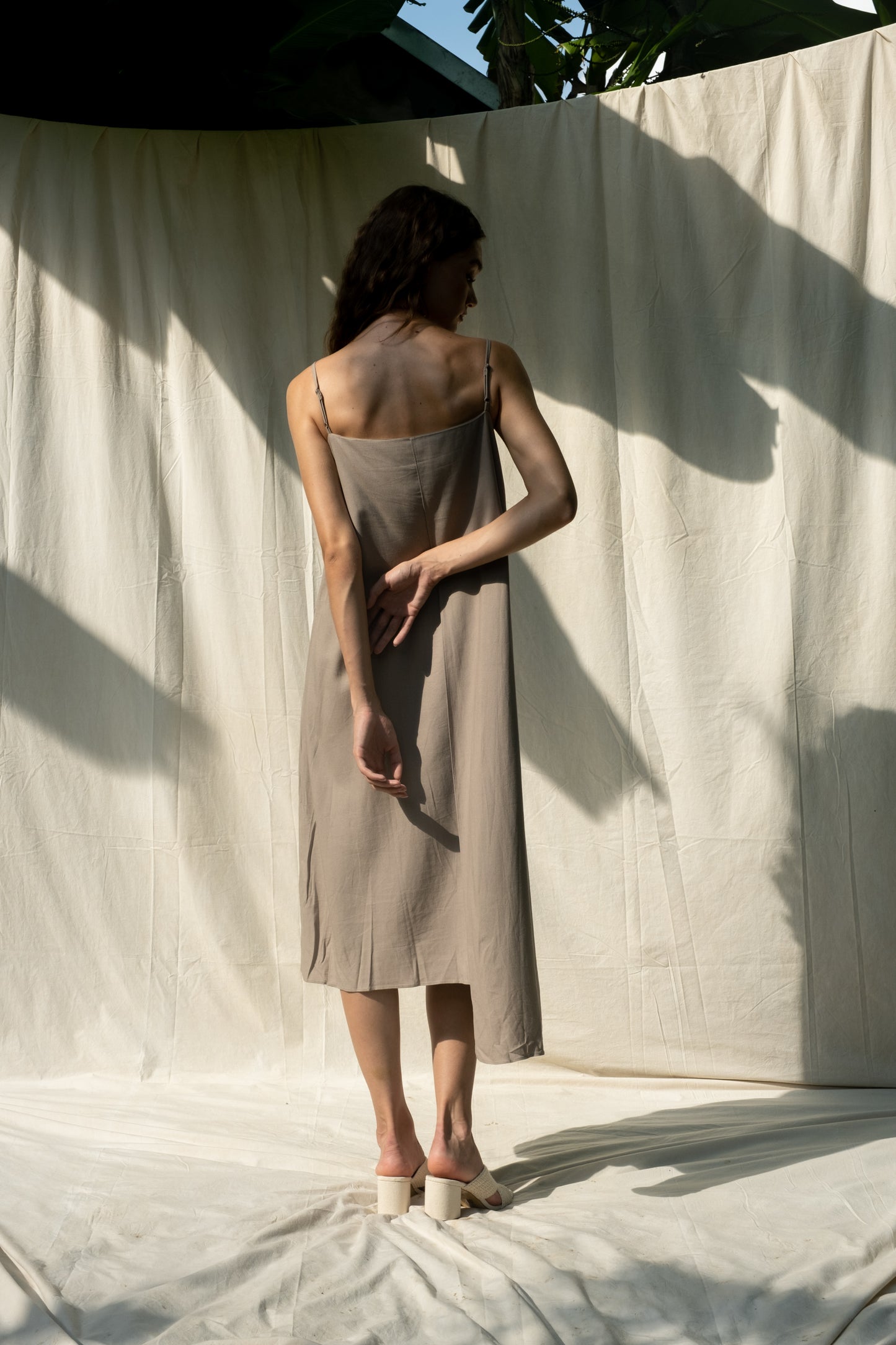 Asymmetrical Layer Linen Dress