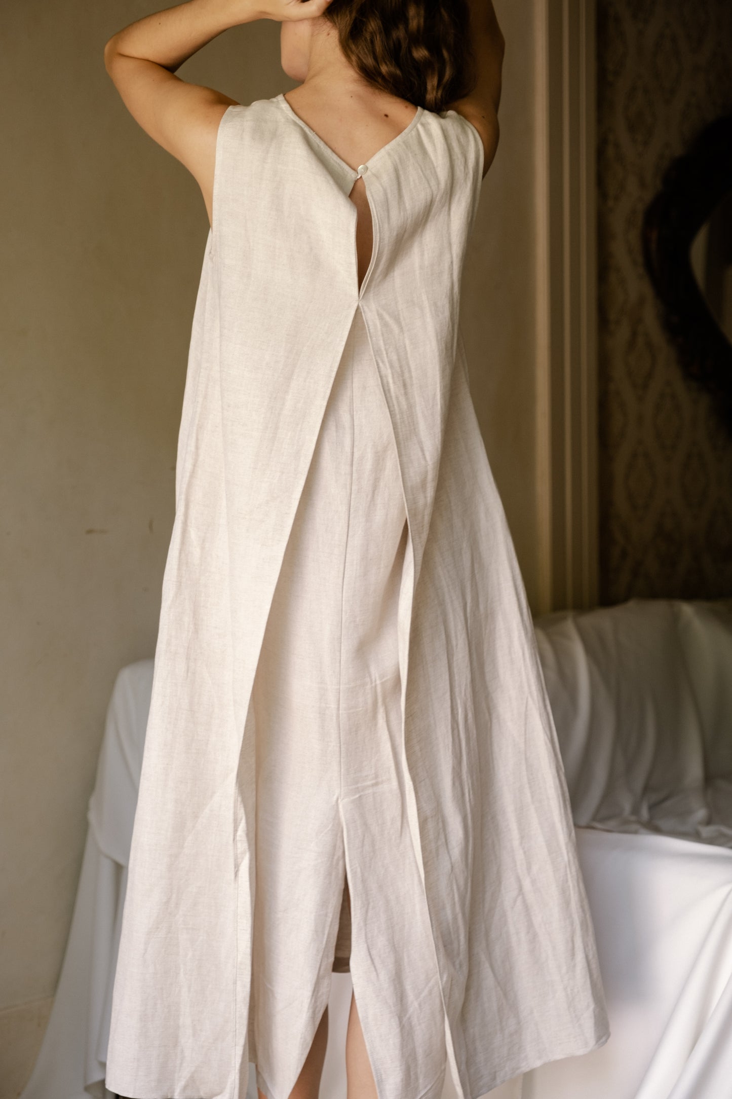 Layered Linen Dress