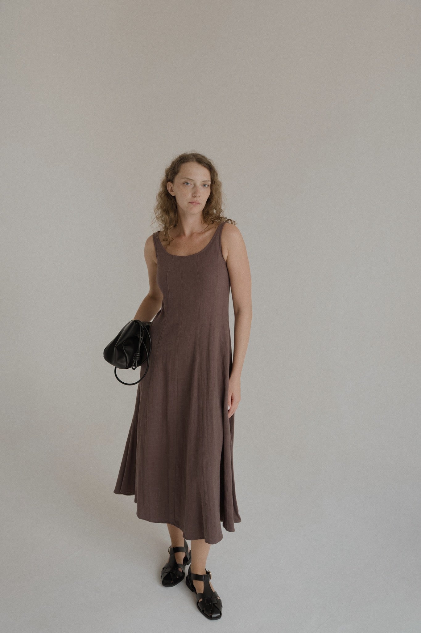 Panelled Linen Dress