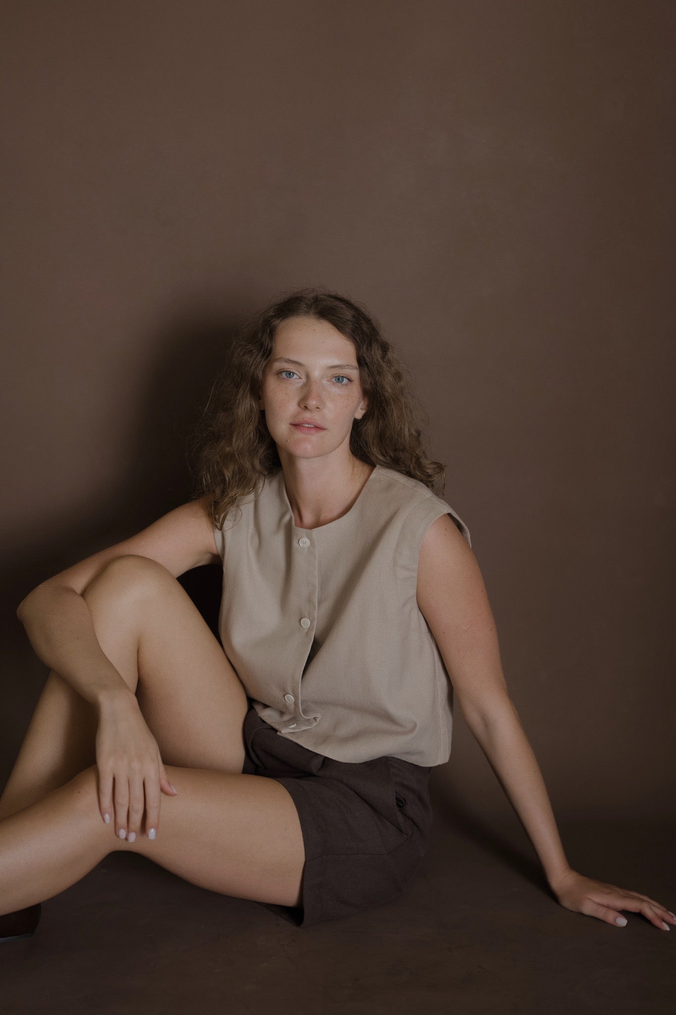 Button Linen Top