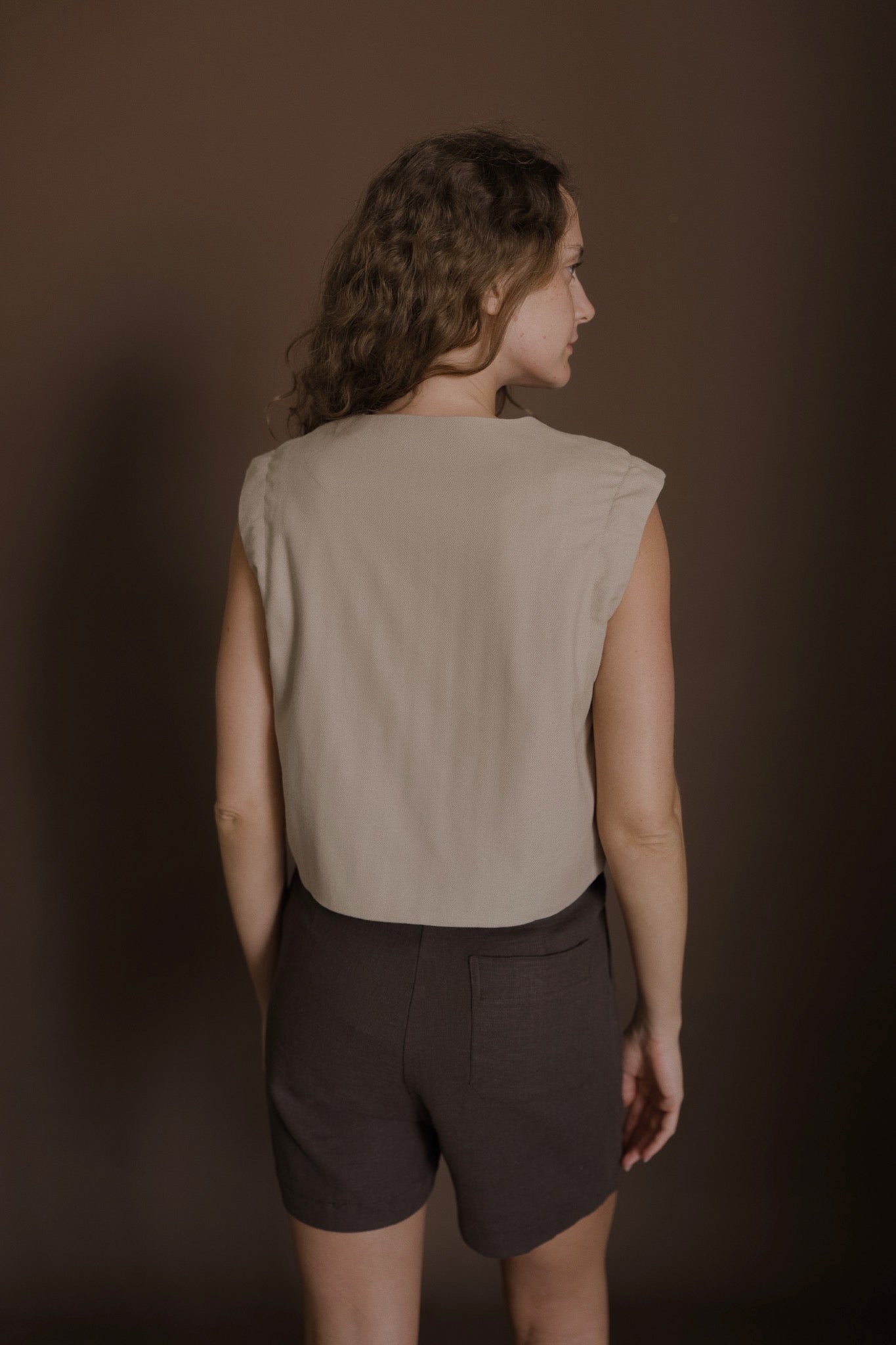 Button Linen Top