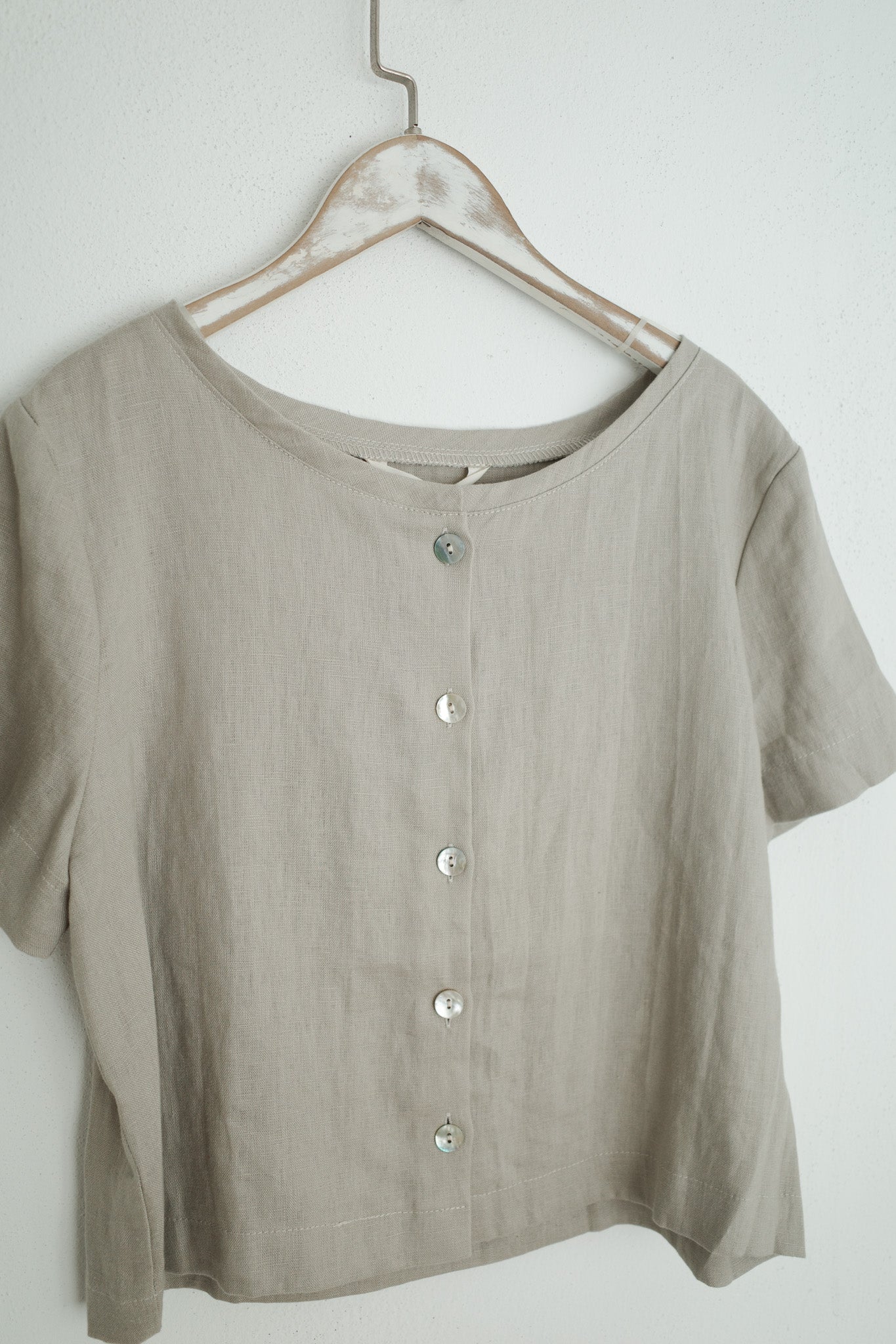 Short Sleeve Linen Top