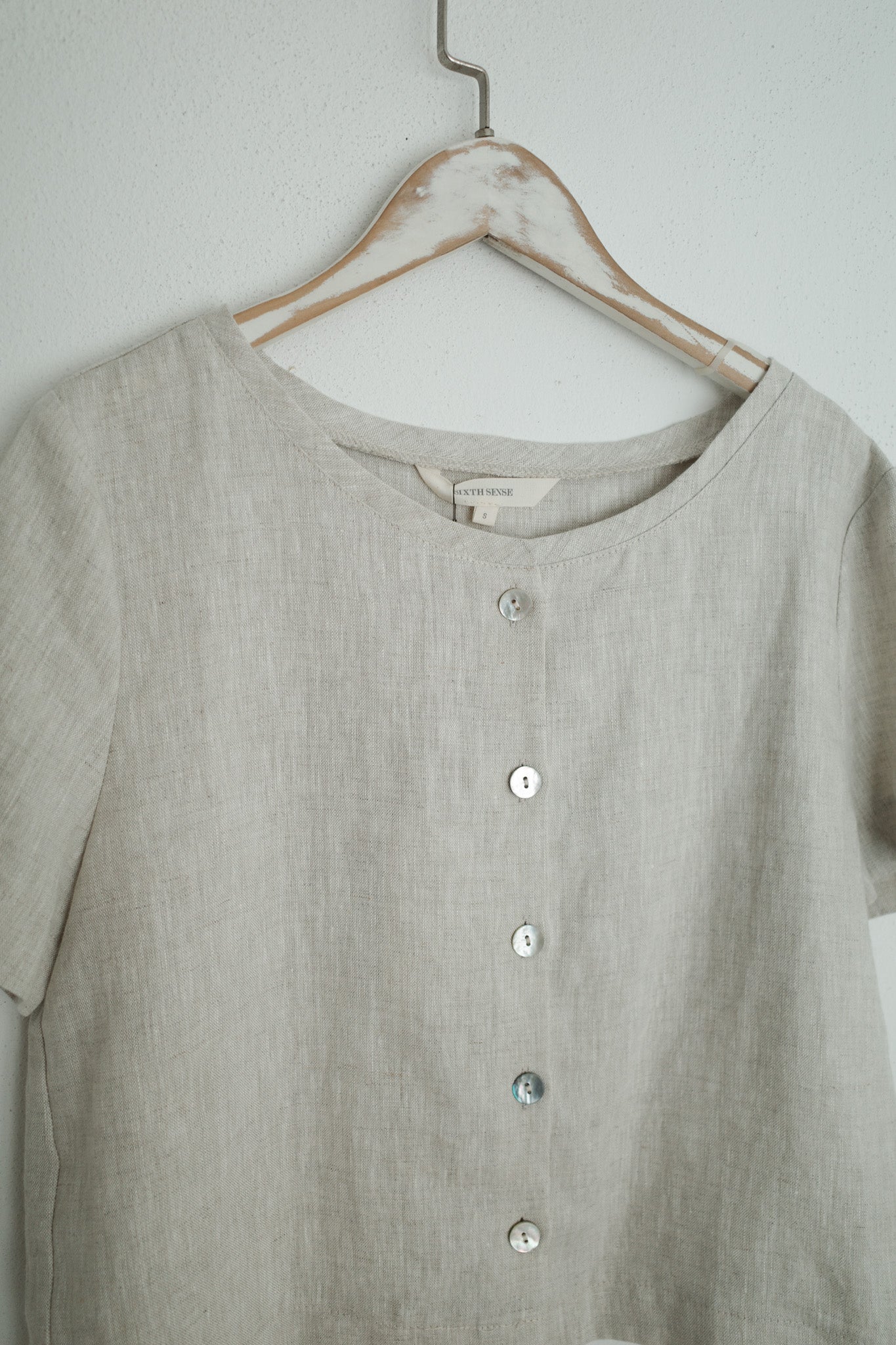Short Sleeve Linen Top