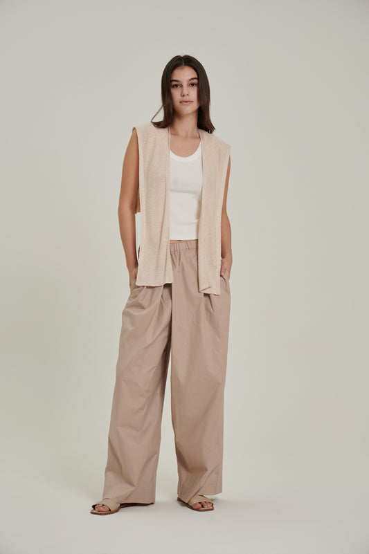 Flare Overlap Long Trousers