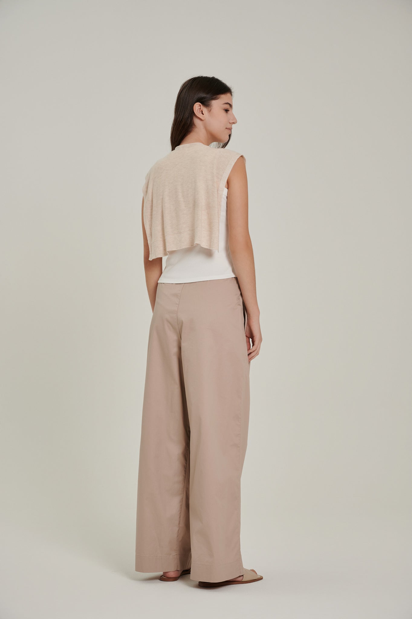 Flare Overlap Long Trousers
