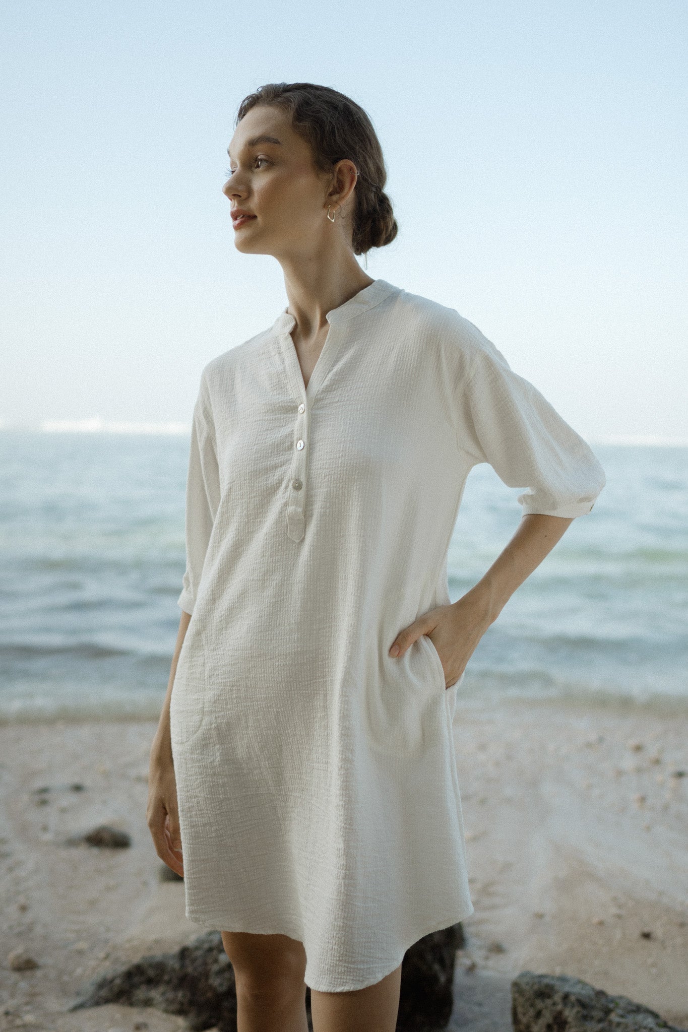 Savannah Textured Linen Dress