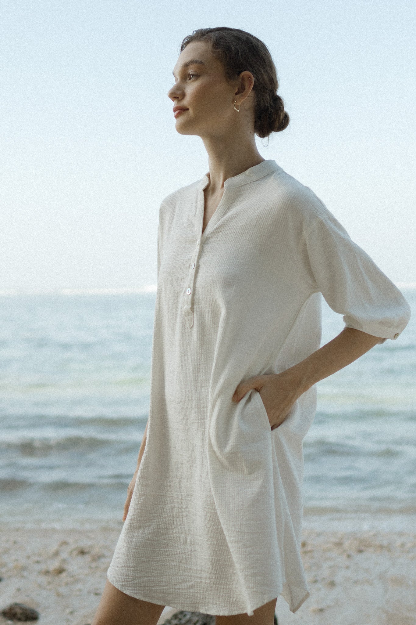 Savannah Textured Linen Dress