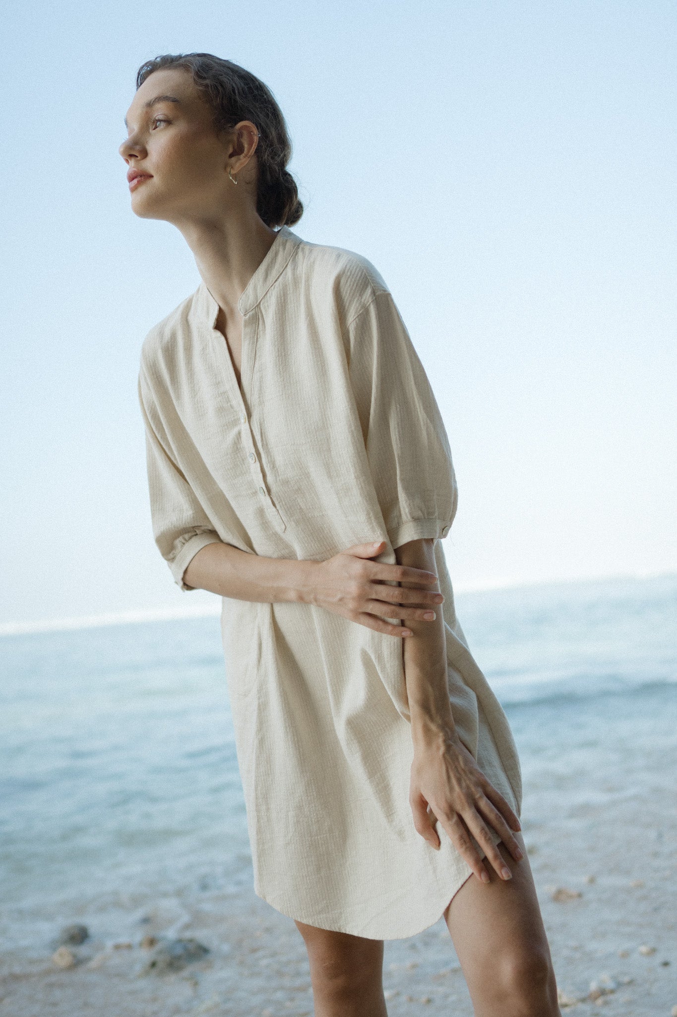 Savannah Textured Linen Dress