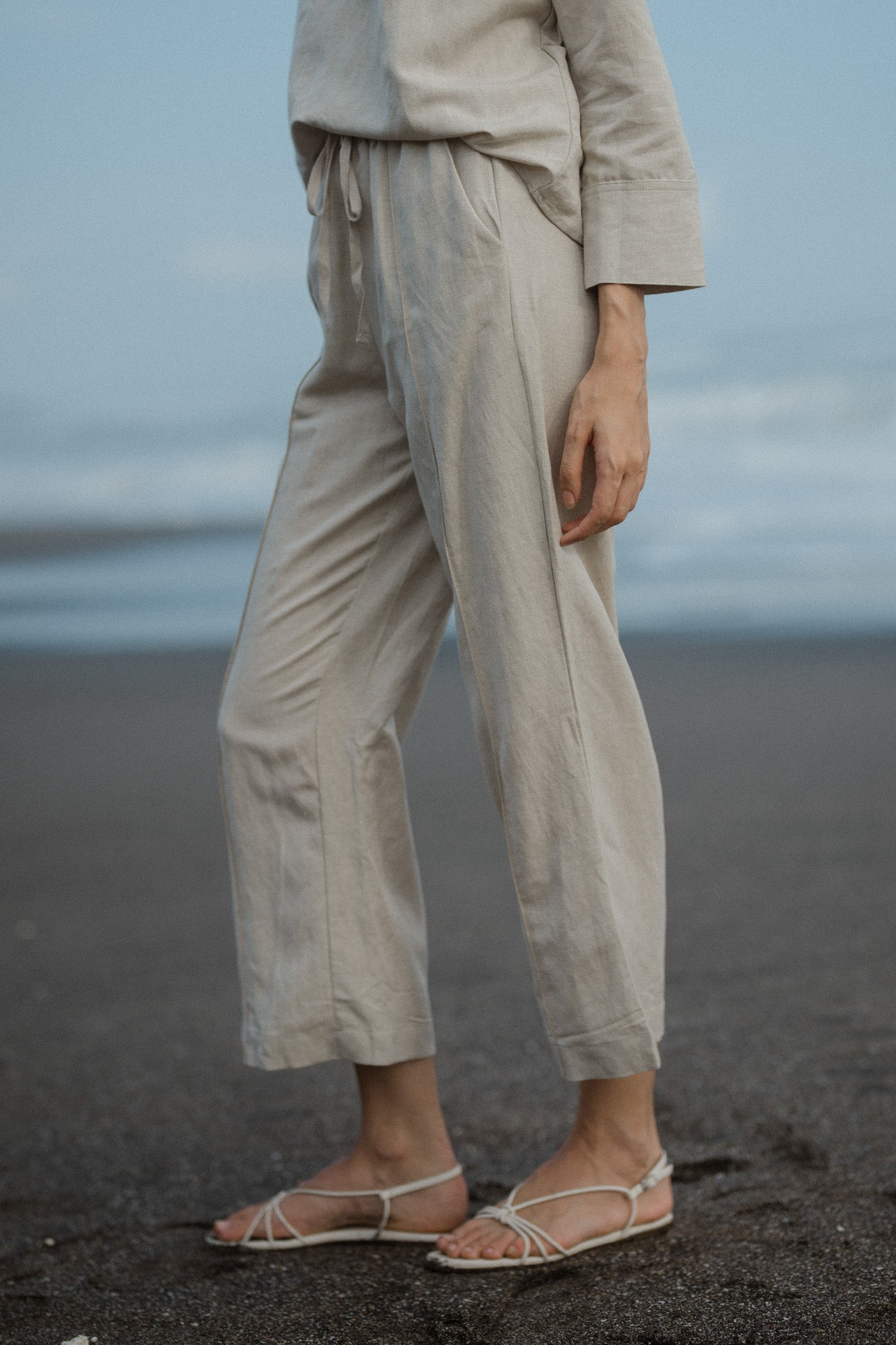 Drawstring Linen Trousers