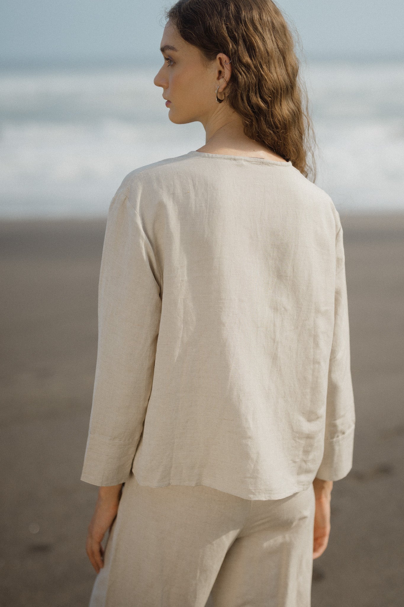 Camilia Button Linen Top