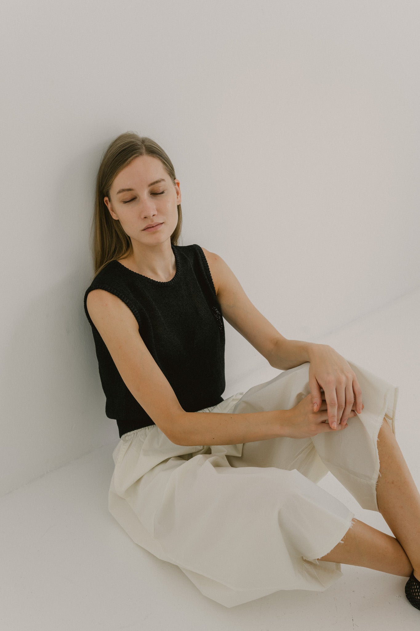 Cotton Flare Trousers