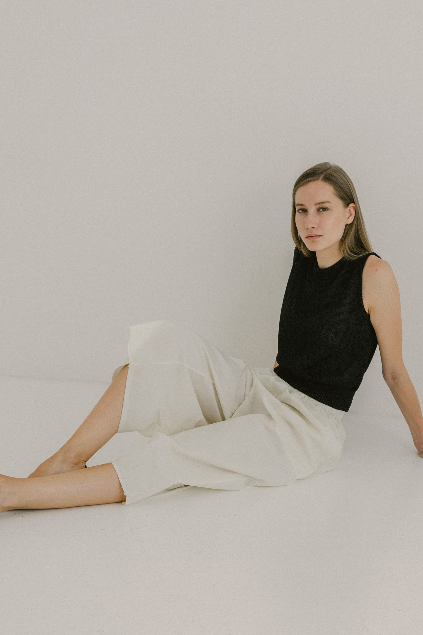 Cotton Flare Trousers