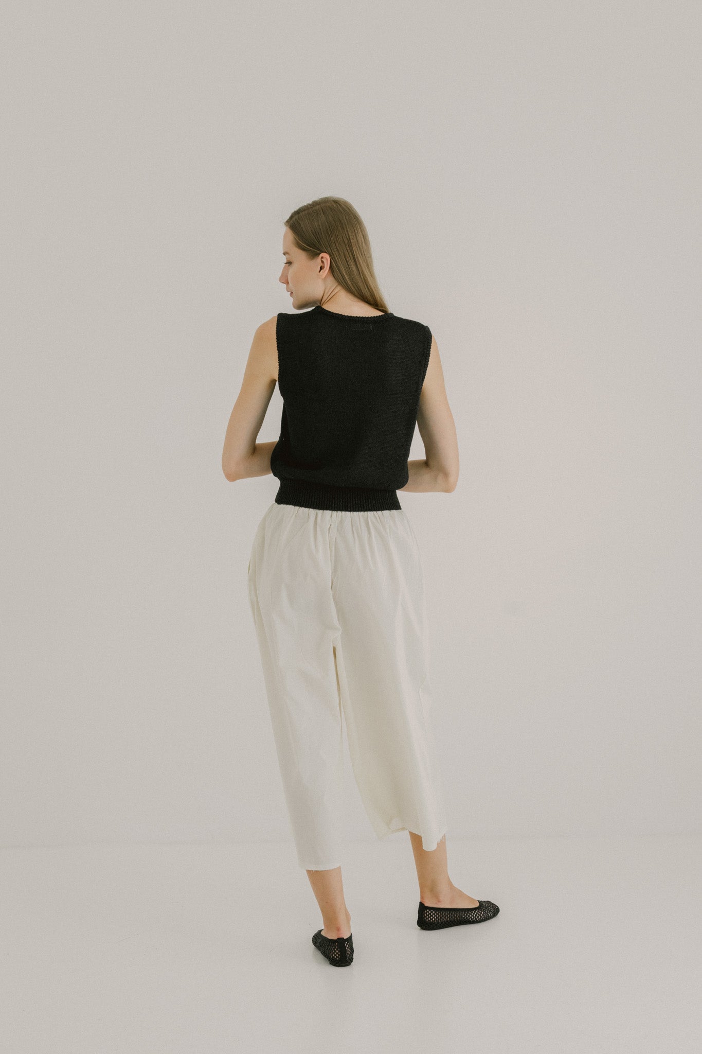 Cotton Flare Trousers