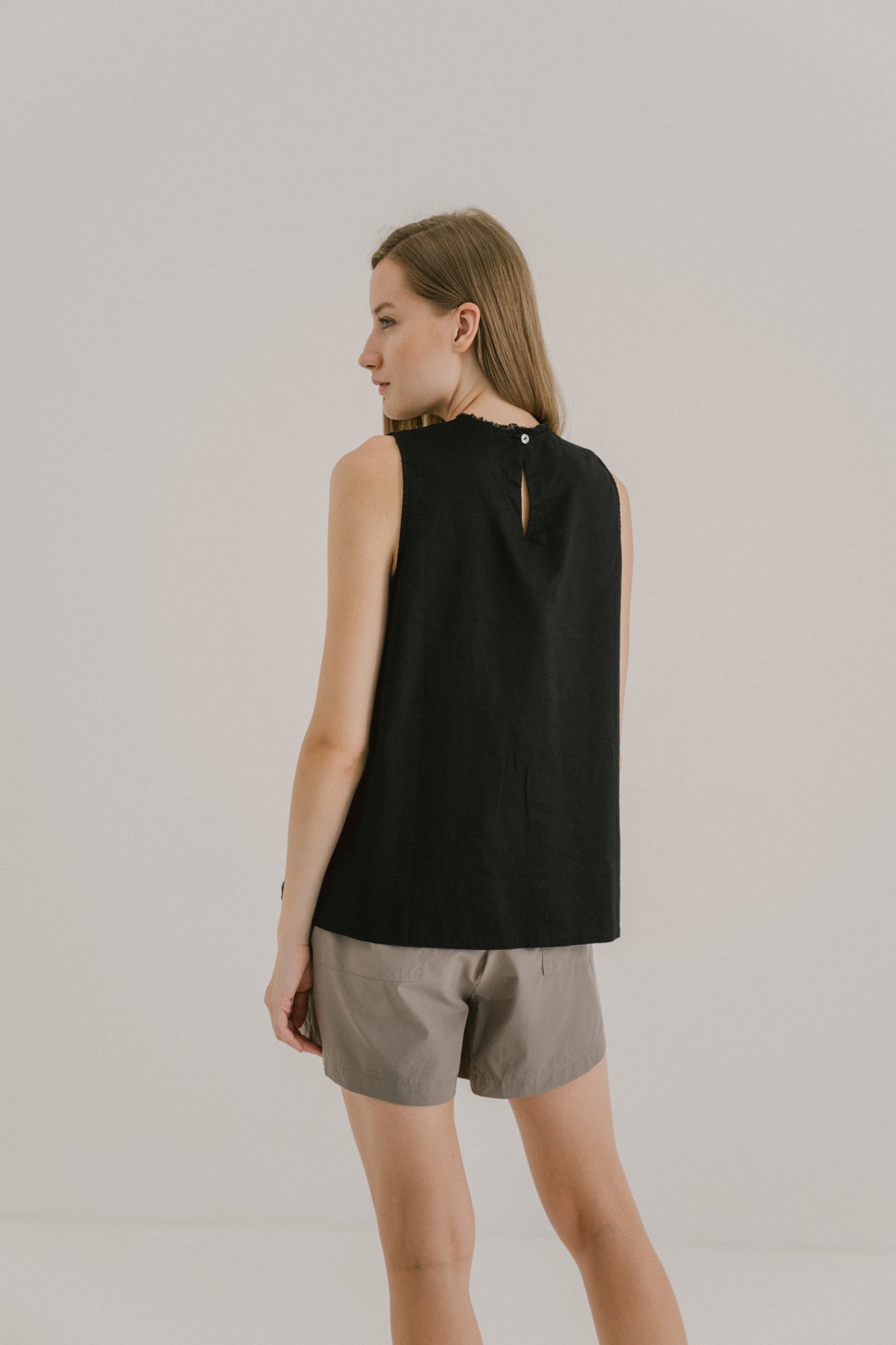 Fringe Neckline Top
