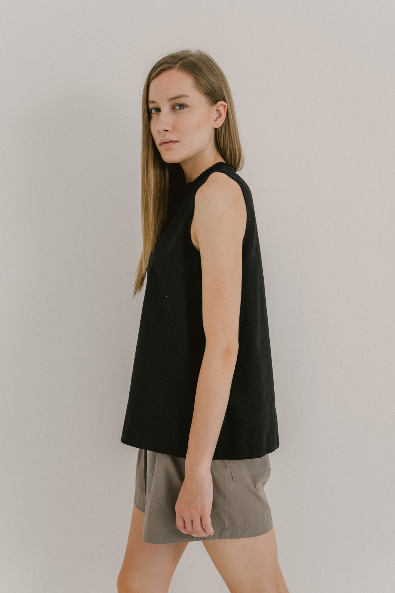 Fringe Neckline Top