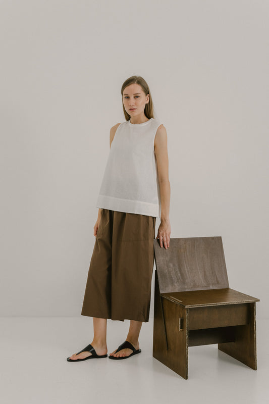 Cotton Flare Trousers