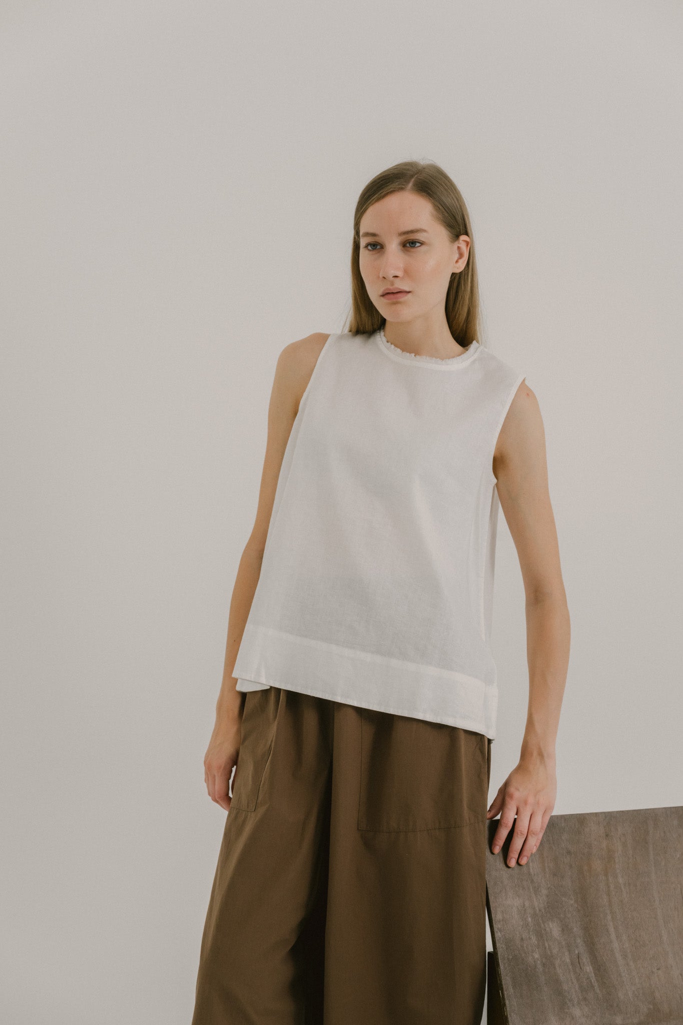 Fringe Neckline Top