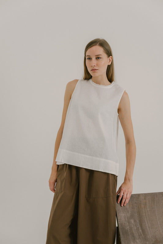 Fringe Neckline Top