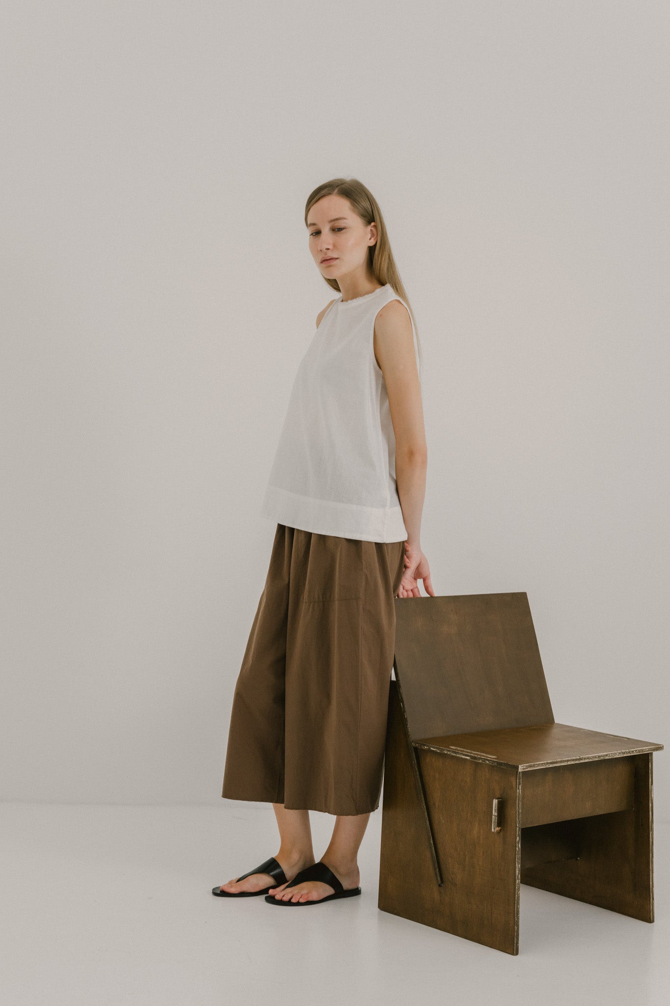 Cotton Flare Trousers