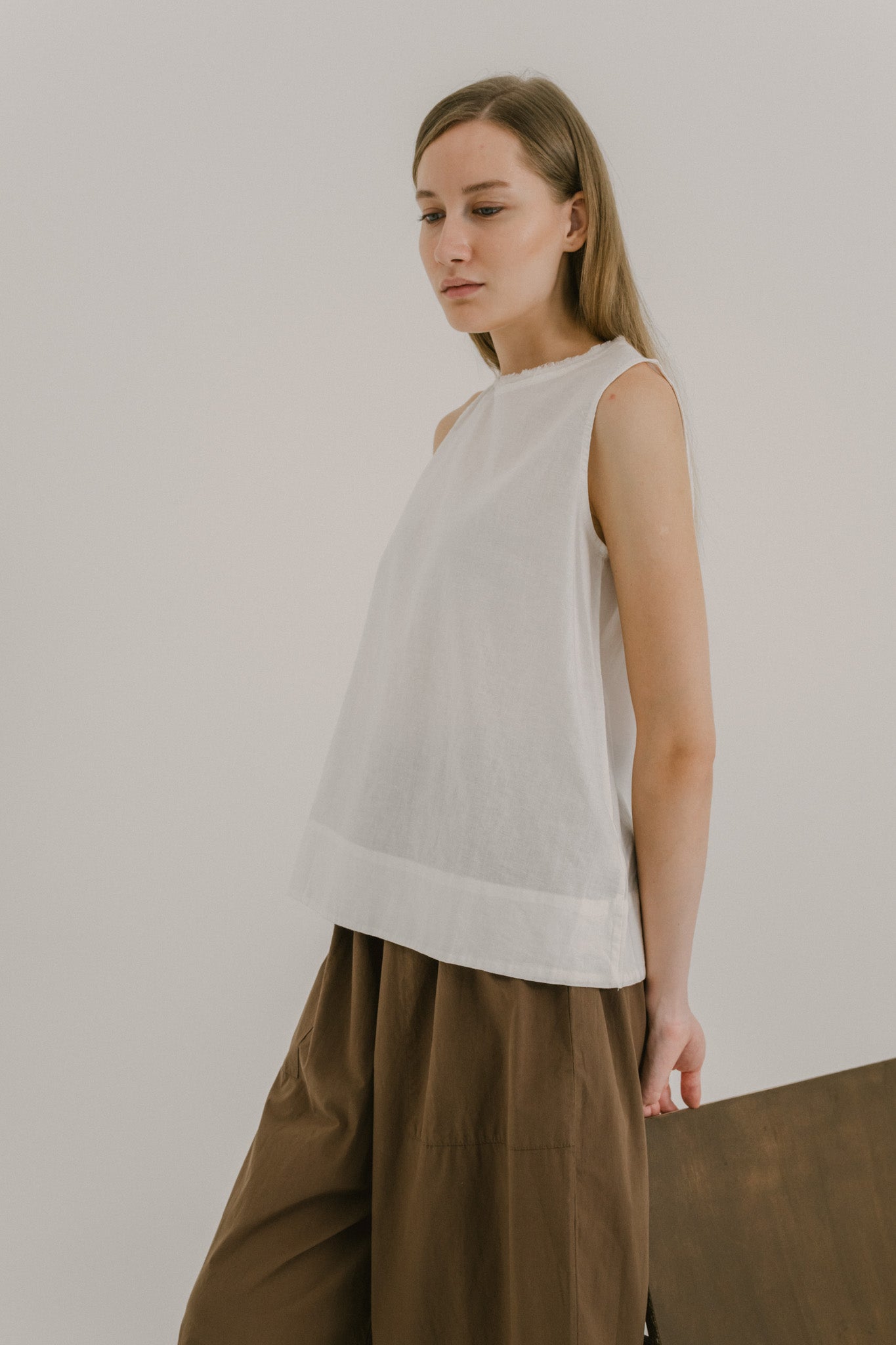 Fringe Neckline Top
