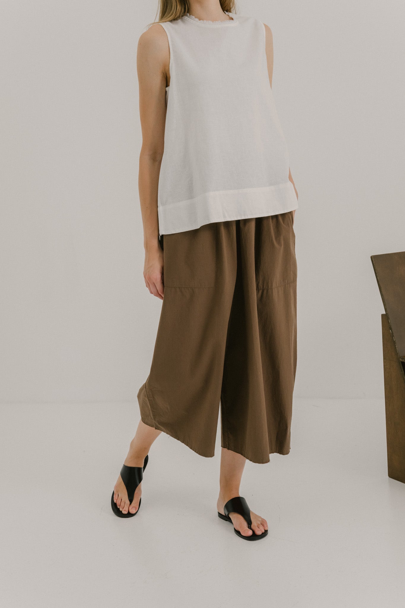 Cotton Flare Trousers