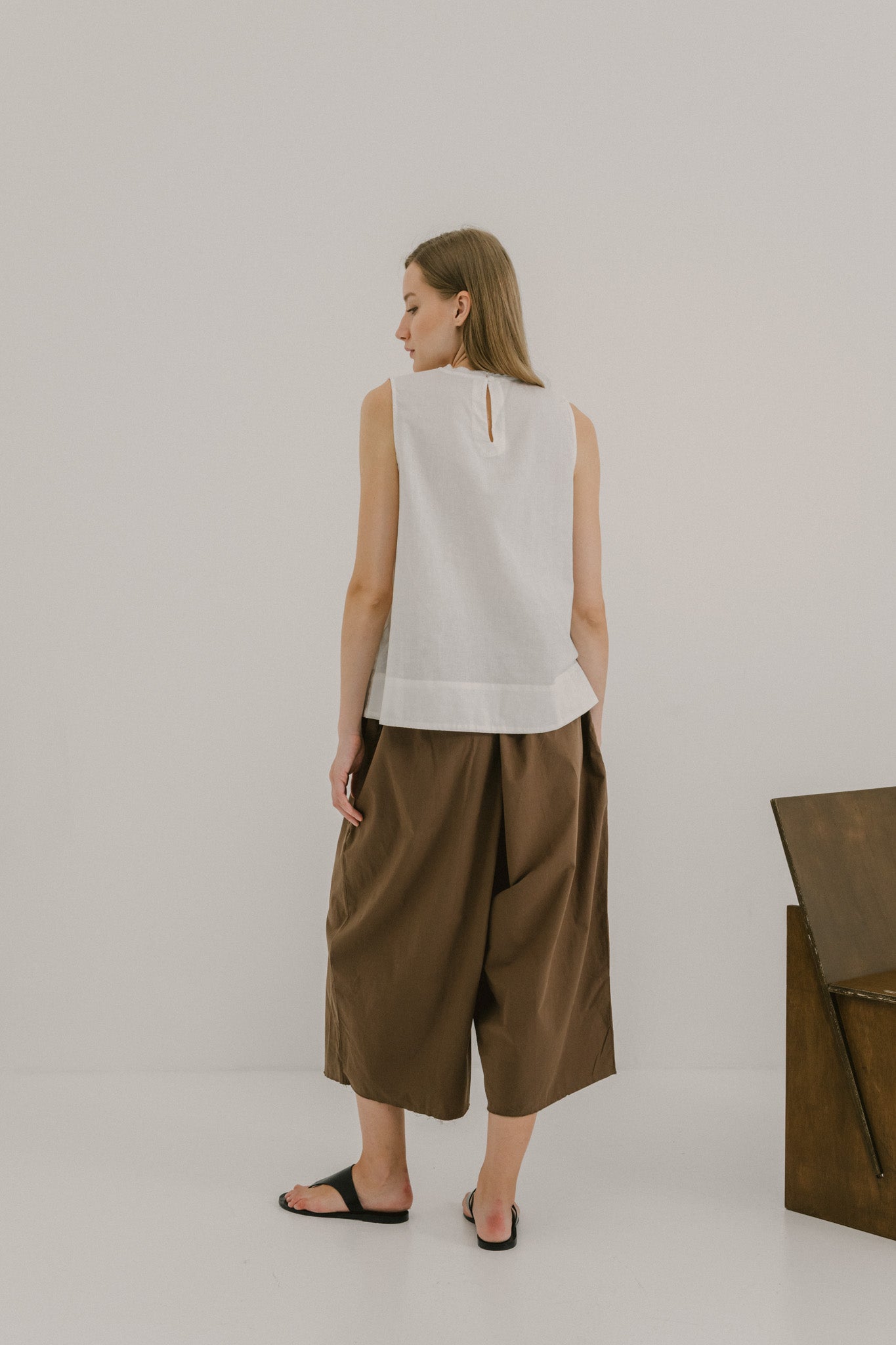 Cotton Flare Trousers