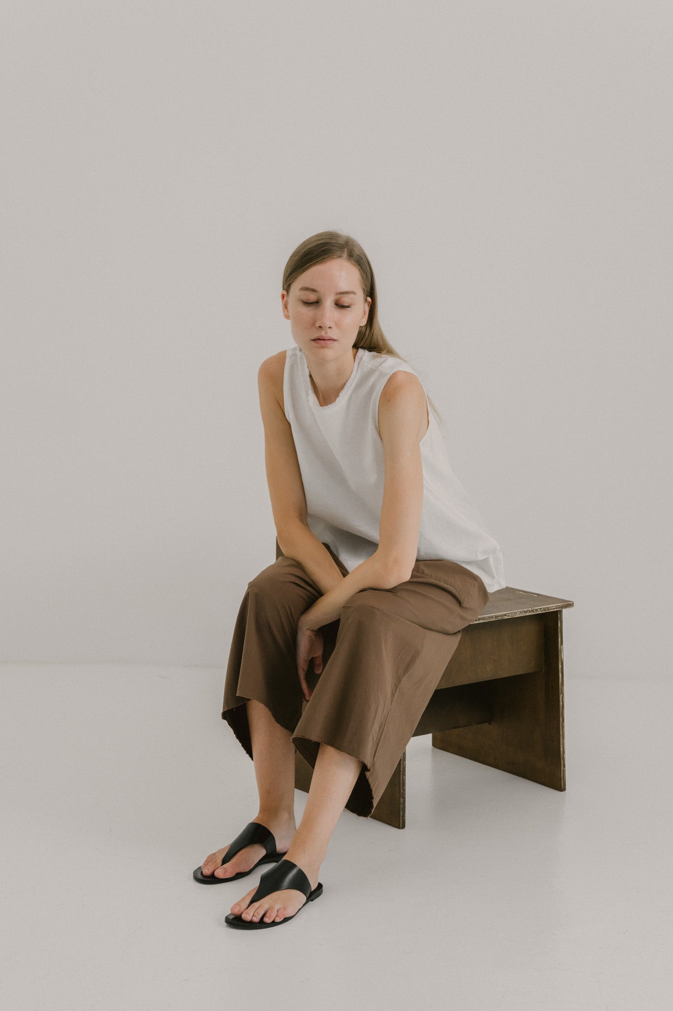 Cotton Flare Trousers
