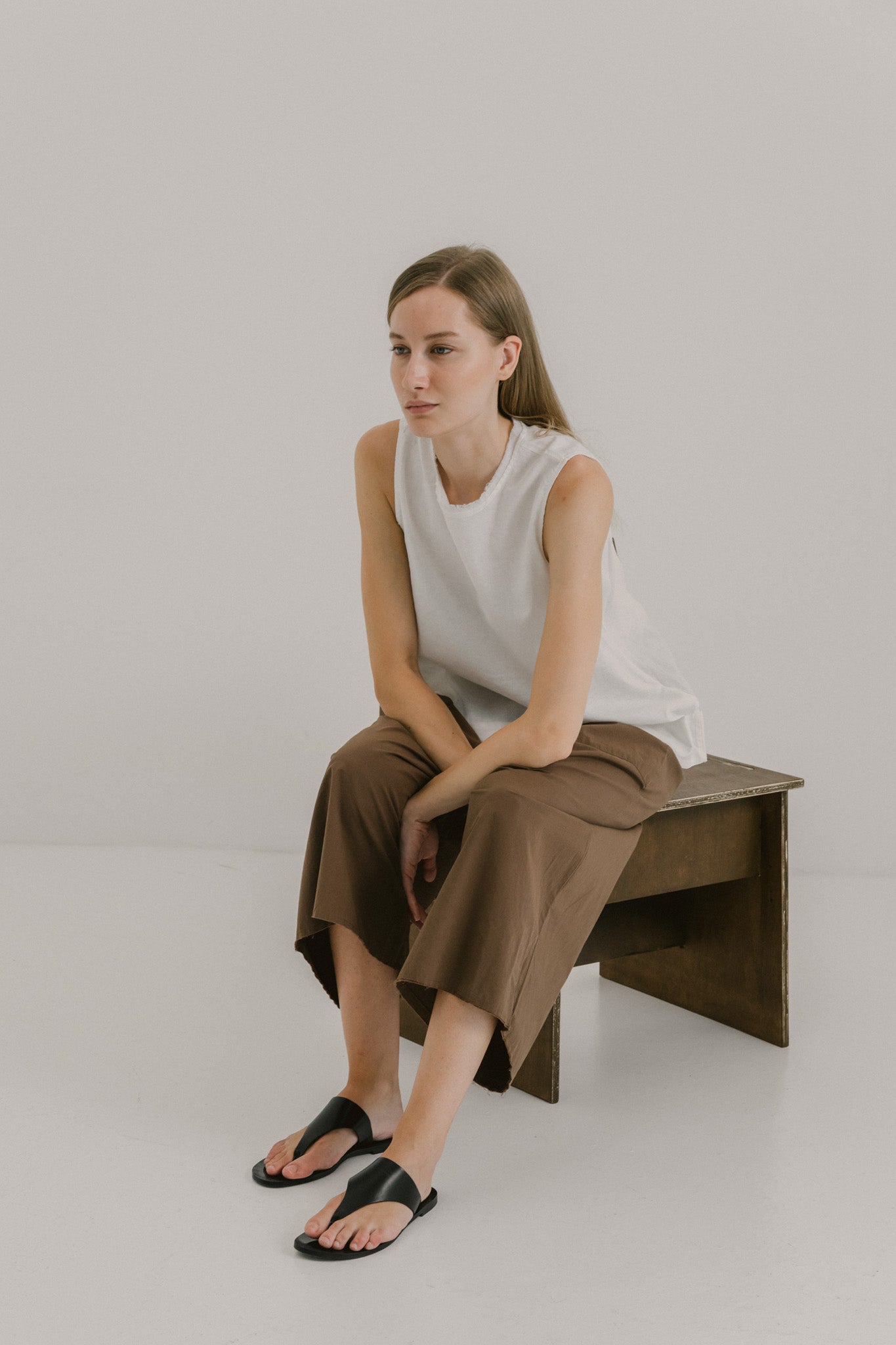 Cotton Flare Trousers
