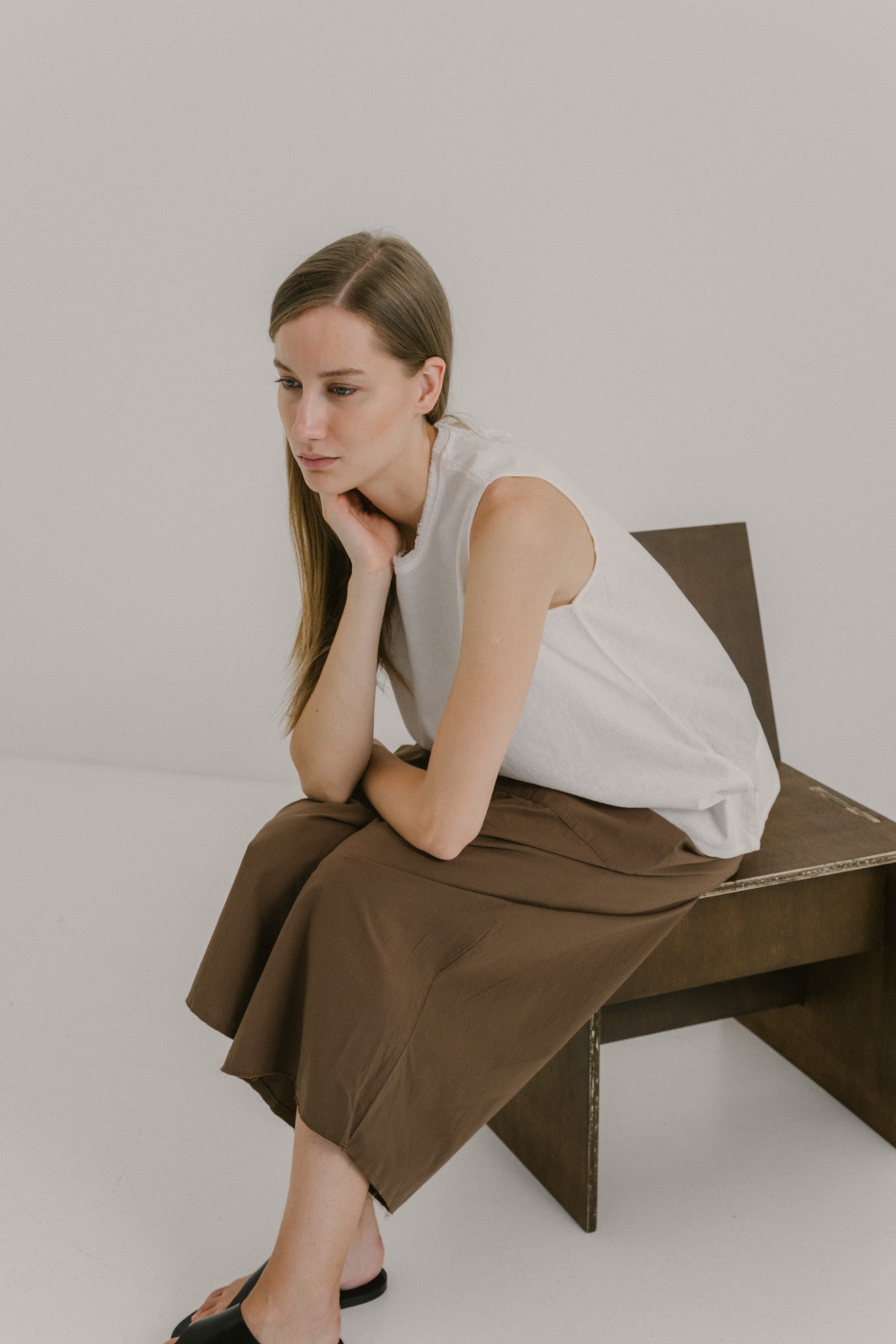 Cotton Flare Trousers