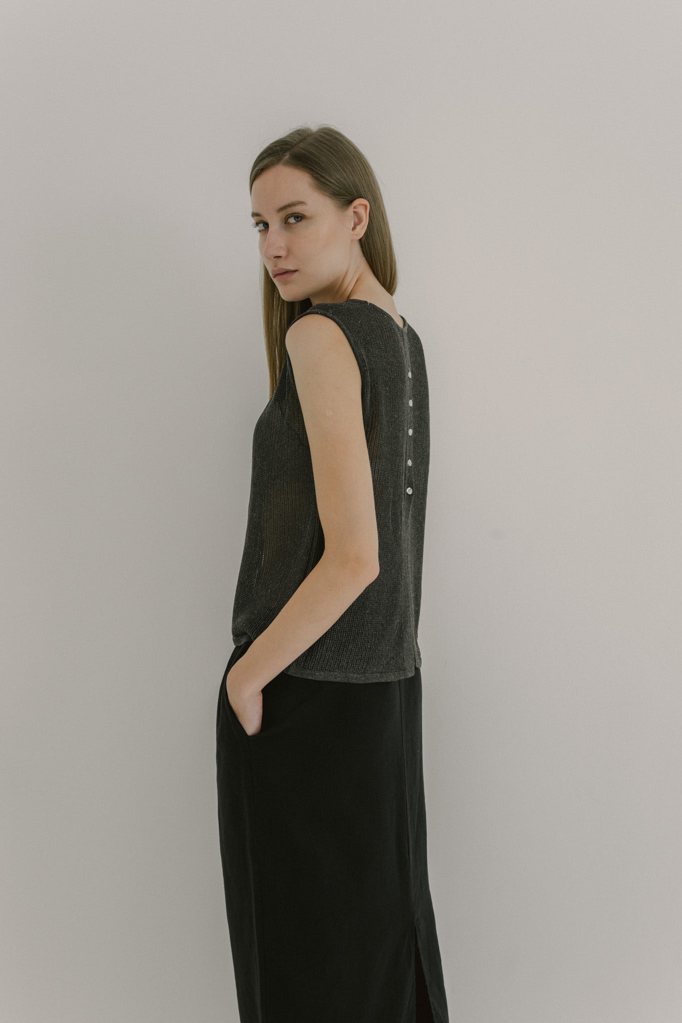 Open Back Knit Top