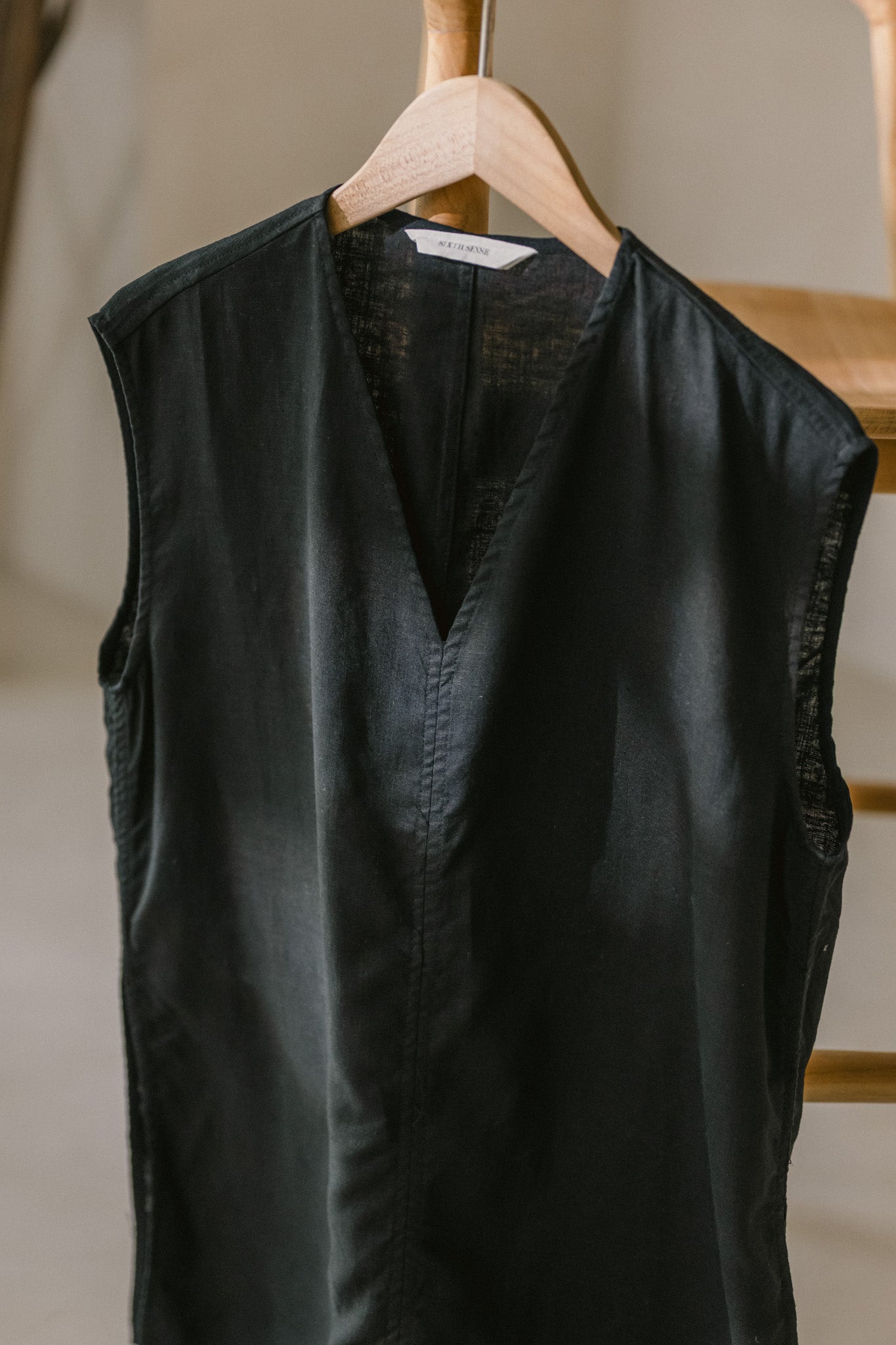 V Neck Linen Top