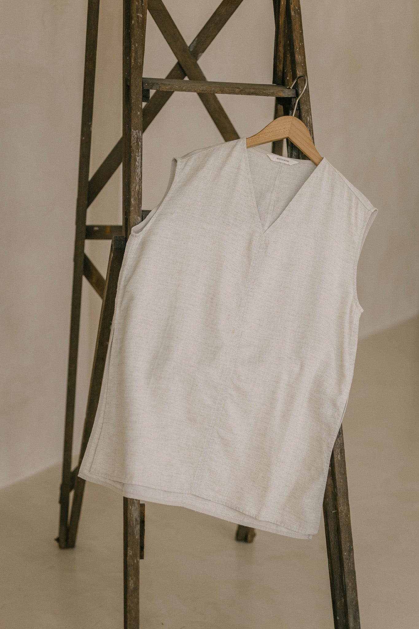 V Neck Linen Top