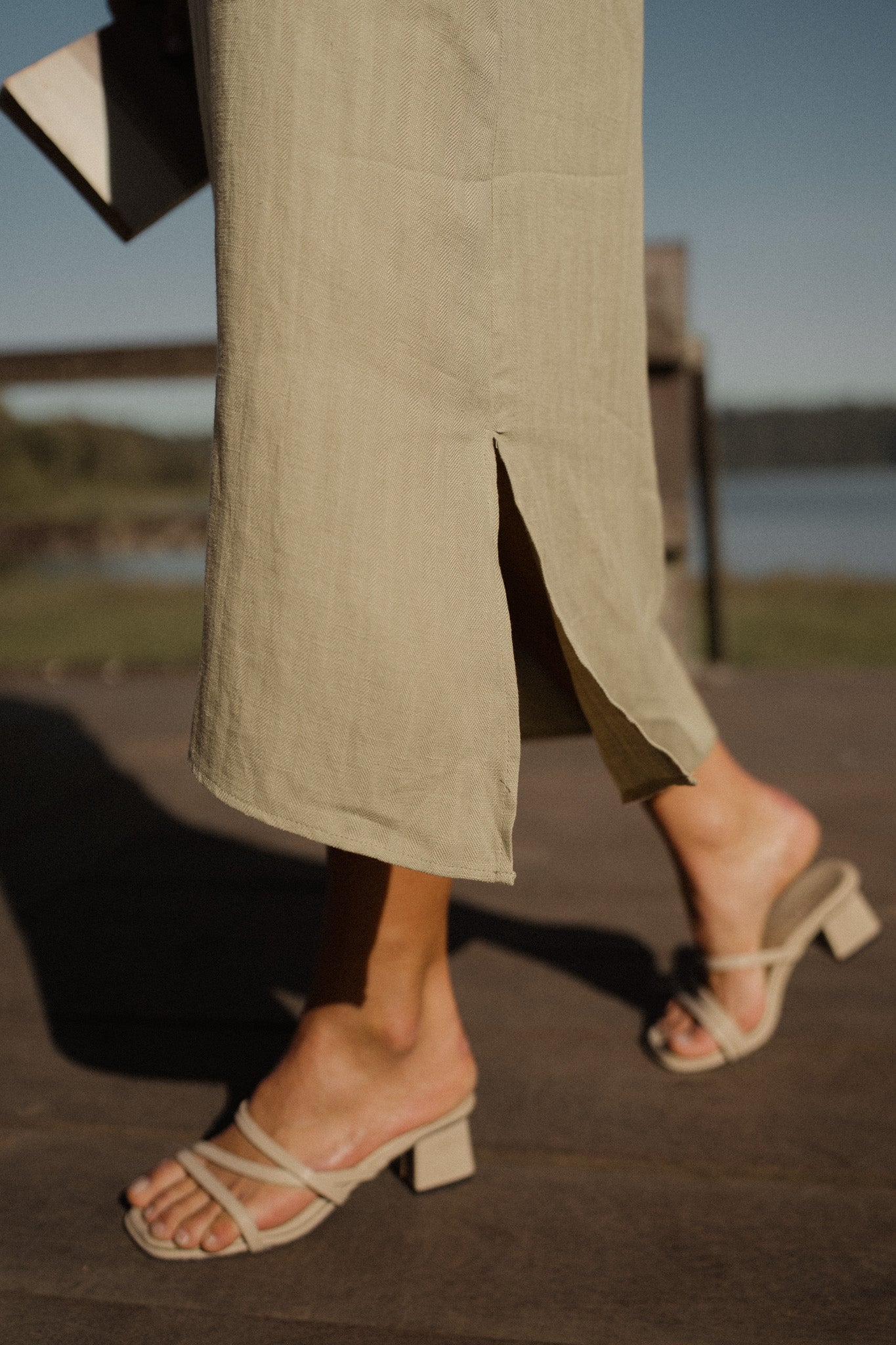 Dayana Linen Strap Dress