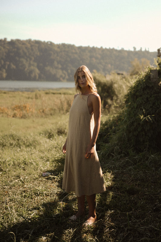 Cut In Linen Dress