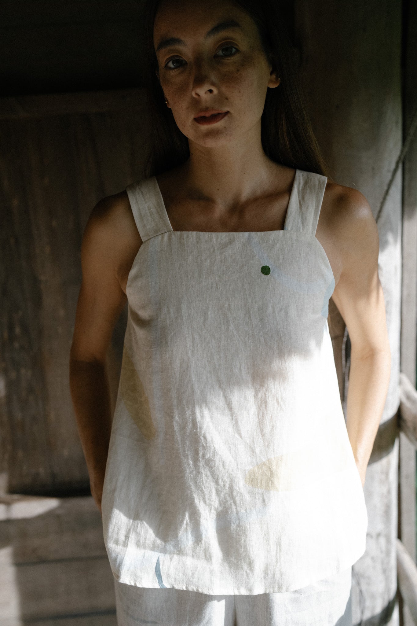 Strap Linen Top