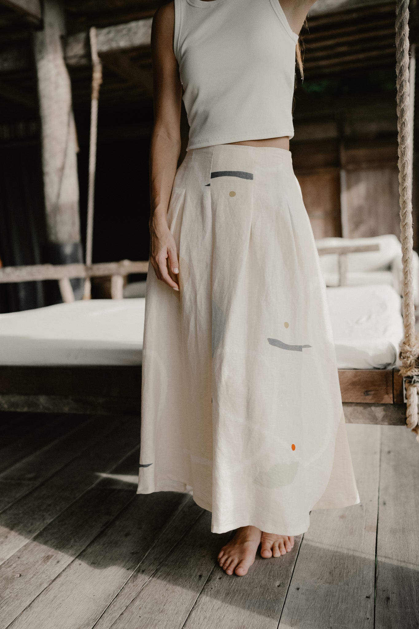 Flare Linen Skirt